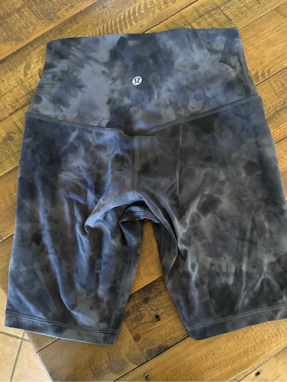 Lululemon Align high-rise shorts in the Diamond Dye Pitch Graphite Grey pattern
